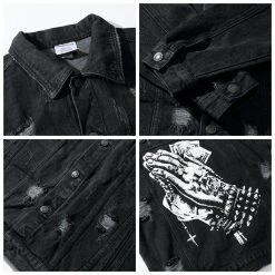 Streetgarm 6 God Black Denim Jacket NEW