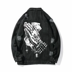 Streetgarm 6 God Black Denim Jacket NEW