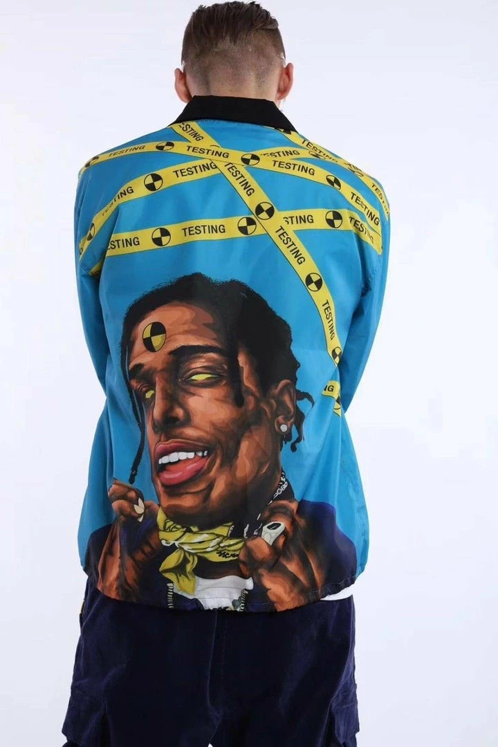 Budget 🌟 Streetgarm NEW A$AP Rocky Testing Coach Jacket 🌟 6 Streetgarm NEW A$AP Rocky Testing Coach Jacket