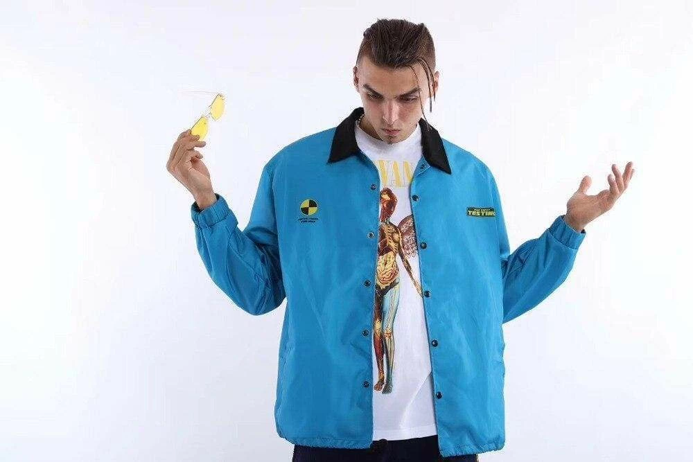 Budget 🌟 Streetgarm NEW A$AP Rocky Testing Coach Jacket 🌟 10 Streetgarm NEW A$AP Rocky Testing Coach Jacket