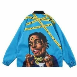 Budget 🌟 Streetgarm NEW A$AP Rocky Testing Coach Jacket 🌟 23 Streetgarm NEW A$AP Rocky Testing Coach Jacket