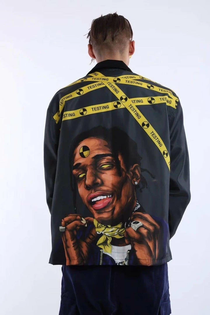 Budget 🌟 Streetgarm NEW A$AP Rocky Testing Coach Jacket 🌟 5 Streetgarm NEW A$AP Rocky Testing Coach Jacket