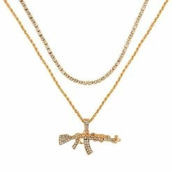 Cheapest ๐งจ Streetgarm NEW AK47 Layered Necklace Sets โ๏ธ 29 Streetgarm NEW AK47 Layered Necklace Sets