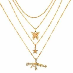 Streetgarm NEW AK47 Layered Necklace Sets