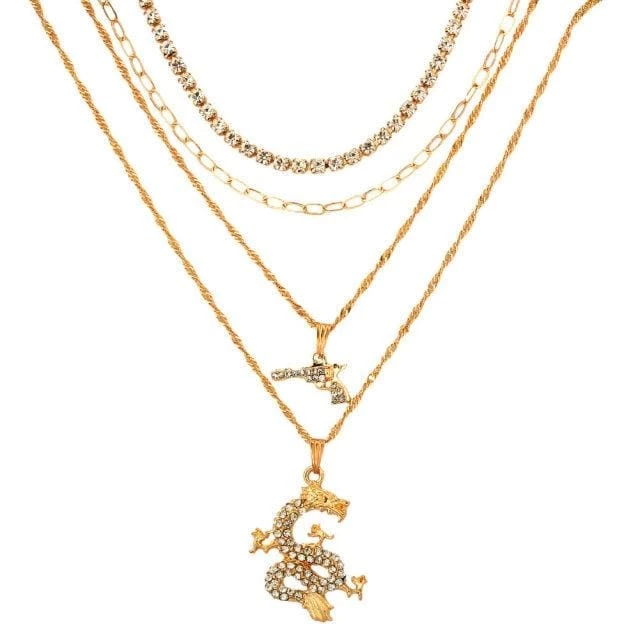 Cheapest ๐งจ Streetgarm NEW AK47 Layered Necklace Sets โ๏ธ 16 Streetgarm NEW AK47 Layered Necklace Sets