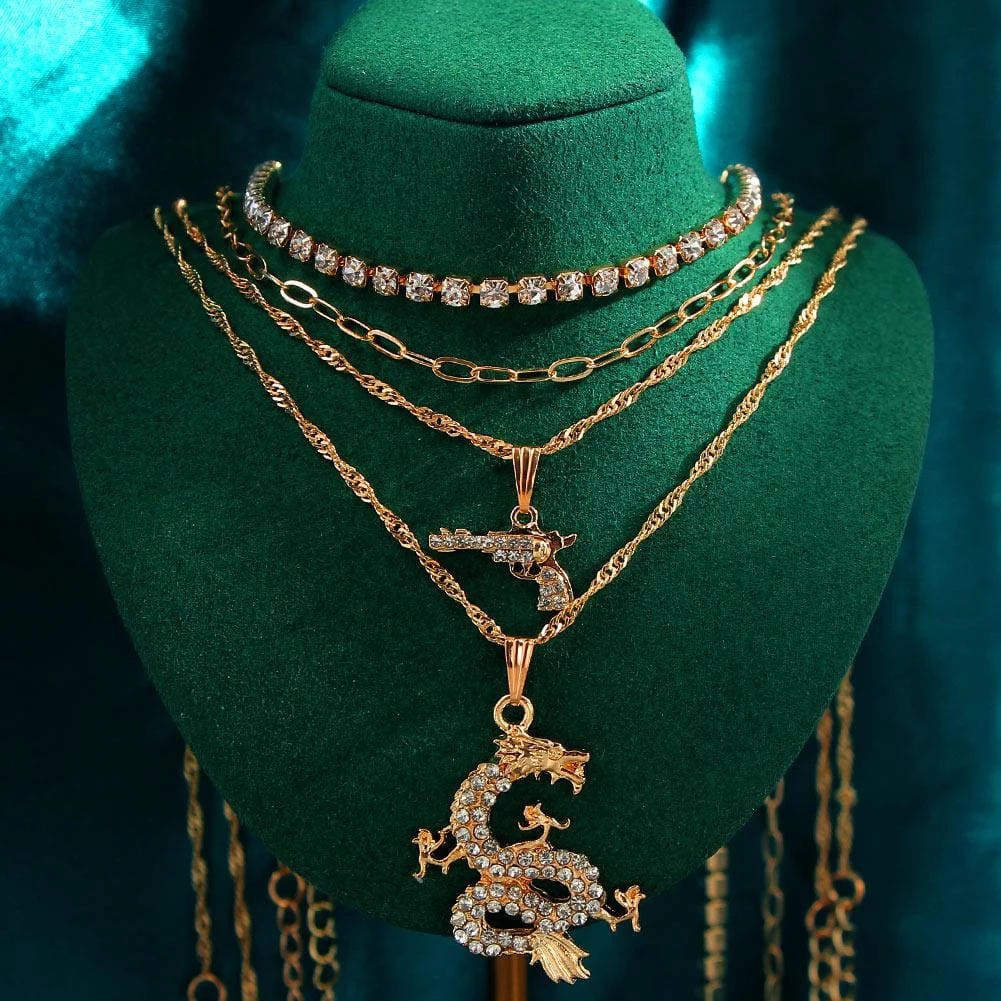 Cheapest ๐งจ Streetgarm NEW AK47 Layered Necklace Sets โ๏ธ 6 Streetgarm NEW AK47 Layered Necklace Sets