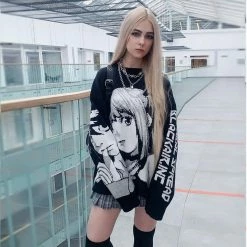 Streetgarm Anime Girl Harajuku Knitted Sweater NEW