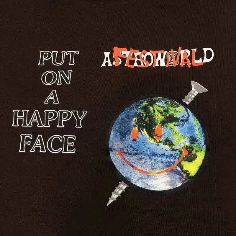 Buy 🥰 Streetgarm Astroworld Festival Happy Face T-Shirt 🎁 4 Streetgarm Astroworld Festival Happy Face T-Shirt