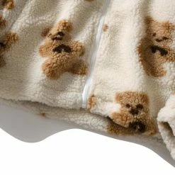 Coupon 🧨 Streetgarm NEW Bear Print Sherpa Zip Hoodie ✔️ 18 Streetgarm NEW Bear Print Sherpa Zip Hoodie