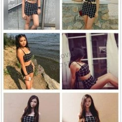 Outlet ๐ Streetgarm NEW Black Plaid Two Piece ๐ 12 Streetgarm NEW Black Plaid Two Piece