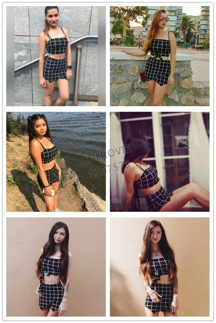 Outlet ๐ Streetgarm NEW Black Plaid Two Piece ๐ 6 Streetgarm NEW Black Plaid Two Piece