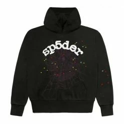 Streetgarm Black Sp5der Worldwide Hoodie