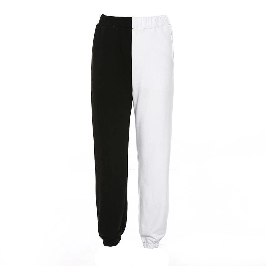Wholesale 😍 Streetgarm Black & White Patchwork Joggers NEW 🎉 3 Streetgarm Black & White Patchwork Joggers NEW