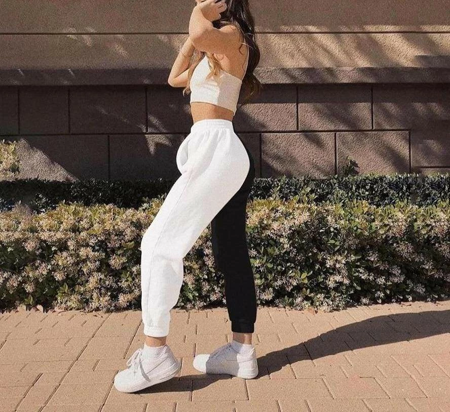 Wholesale 😍 Streetgarm Black & White Patchwork Joggers NEW 🎉 5 Streetgarm Black & White Patchwork Joggers NEW