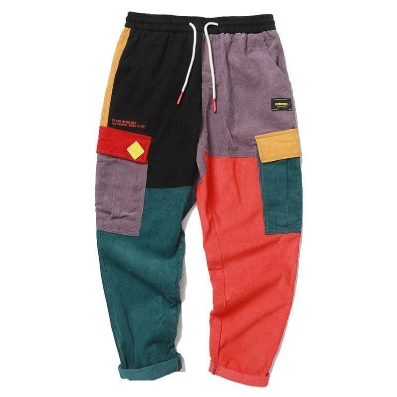 Best Pirce 👏 Streetgarm Block Patchwork Cargo Pants NEW ❤️ 3 Streetgarm Block Patchwork Cargo Pants NEW
