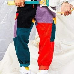 Best Pirce 👏 Streetgarm Block Patchwork Cargo Pants NEW ❤️ 12 Streetgarm Block Patchwork Cargo Pants NEW