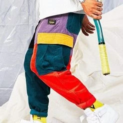 Best Pirce 👏 Streetgarm Block Patchwork Cargo Pants NEW ❤️ 17 Streetgarm Block Patchwork Cargo Pants NEW