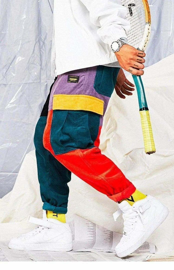 Best Pirce 👏 Streetgarm Block Patchwork Cargo Pants NEW ❤️ 9 Streetgarm Block Patchwork Cargo Pants NEW