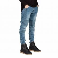 Outlet Streetgarm Store 17 Streetgarm NEW Blue Biker Jeans