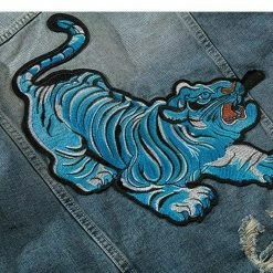Buy ๐ Streetgarm Blue Tiger Denim Jacket NEW ๐ฅ 14 Streetgarm Blue Tiger Denim Jacket NEW