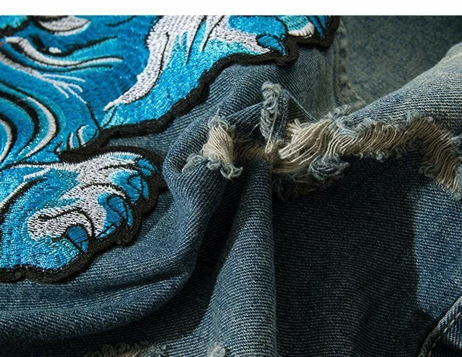 Buy ๐ Streetgarm Blue Tiger Denim Jacket NEW ๐ฅ 12 Streetgarm Blue Tiger Denim Jacket NEW