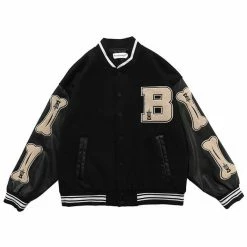 Streetgarm SALE Bone College Bomber Jacket