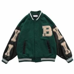 Streetgarm SALE Bone College Bomber Jacket