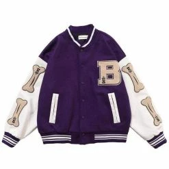 Streetgarm SALE Bone College Bomber Jacket
