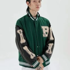 Streetgarm SALE Bone College Bomber Jacket
