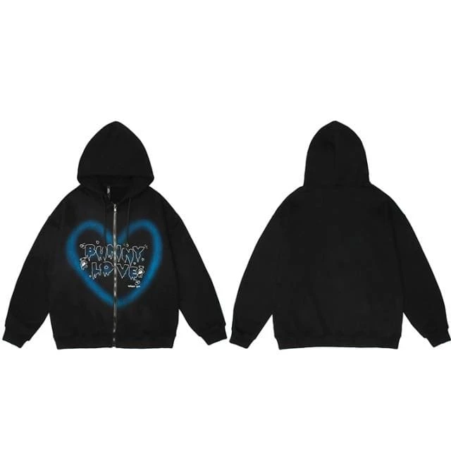 Outlet ⭐ Streetgarm NEW Bunny Love Zip Hoodie 🔥 6 Streetgarm NEW Bunny Love Zip Hoodie