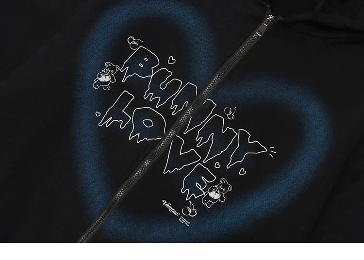 Outlet ⭐ Streetgarm NEW Bunny Love Zip Hoodie 🔥 9 Streetgarm NEW Bunny Love Zip Hoodie