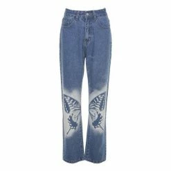 Outlet Streetgarm Store 33 Streetgarm Butterfly Spray Print High Waist Denim Jeans NEW