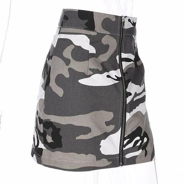 Buy ๐งจ Streetgarm Camo Mini ๐ Skirt - Grey NEW ๐ 5 Streetgarm Camo Mini Skirt - Grey NEW