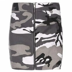 Streetgarm Camo Mini Skirt - Grey NEW