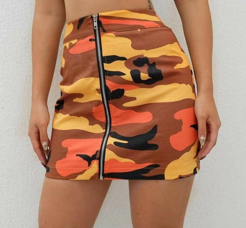 Cheapest ๐ฏ Streetgarm Camo Mini ๐ Skirt - Orange ๐คฉ 4 Streetgarm Camo Mini Skirt - Orange