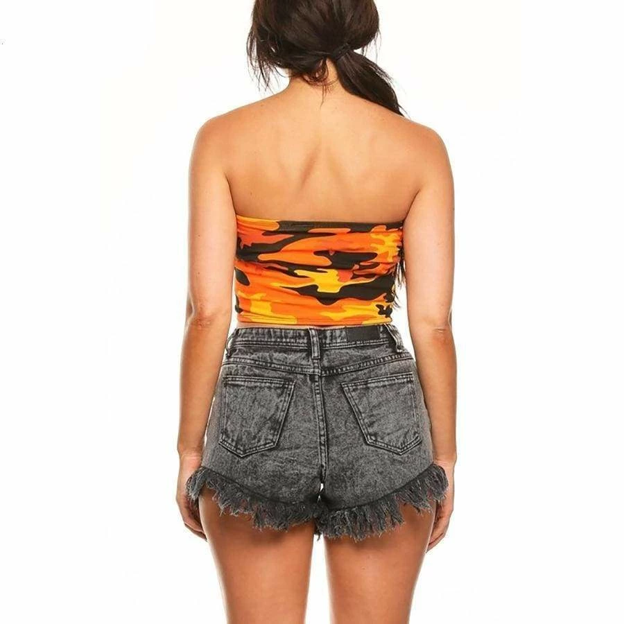 Cheapest ๐ Streetgarm NEW Camo Tube Top - Orange โ๏ธ 5 Streetgarm NEW Camo Tube Top - Orange