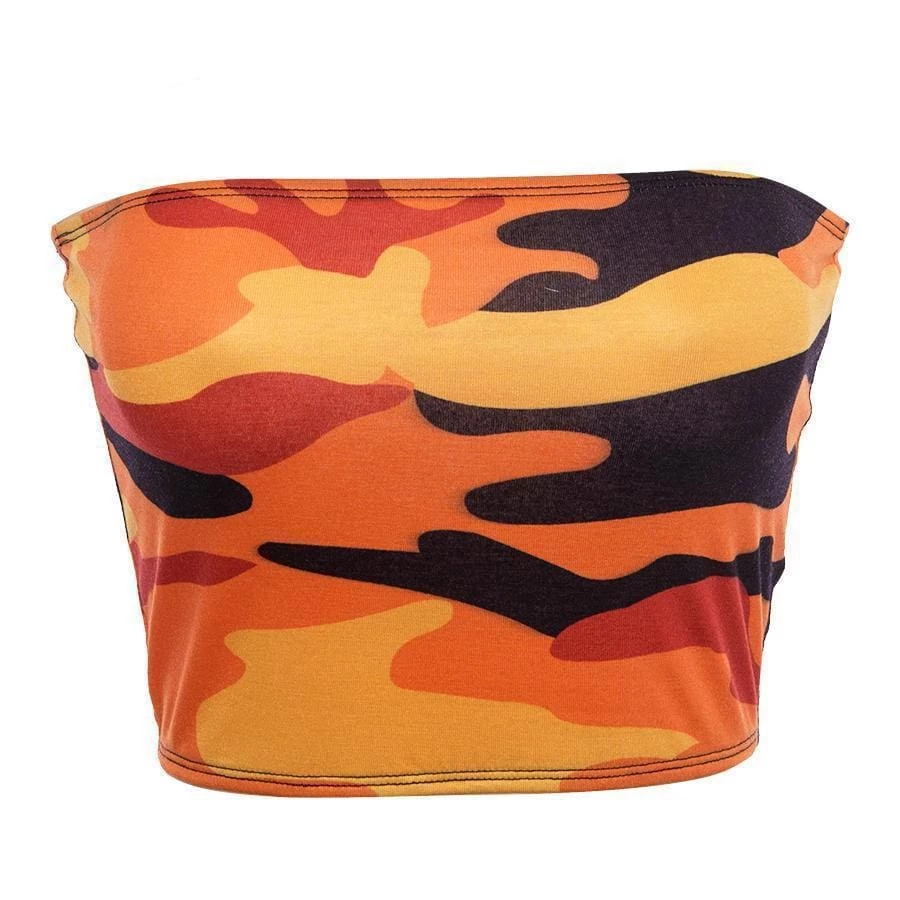 Cheapest ๐ Streetgarm NEW Camo Tube Top - Orange โ๏ธ 3 Streetgarm NEW Camo Tube Top - Orange
