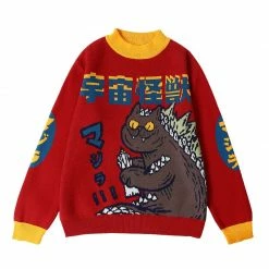 Streetgarm NEW Cat Dragon Knitted Sweatshirt