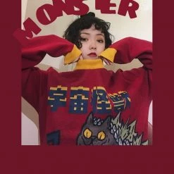 Brand new ๐ฅฐ Streetgarm NEW Cat Dragon Knitted Sweatshirt โ๏ธ 11 Streetgarm NEW Cat Dragon Knitted Sweatshirt