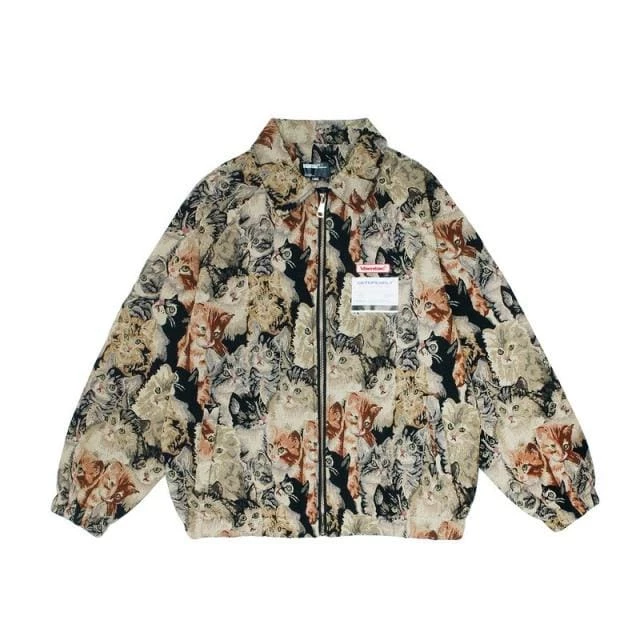 Budget โญ Streetgarm Cat Full Print Jacket NEW ๐ 3 Streetgarm Cat Full Print Jacket NEW