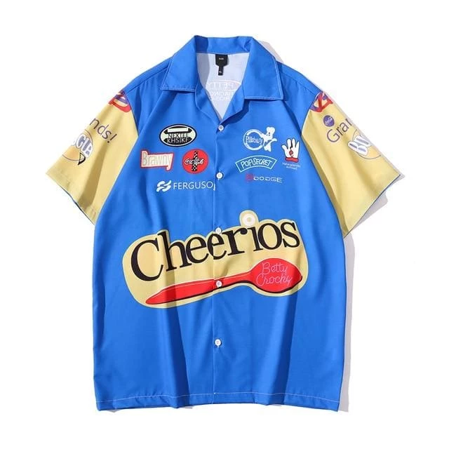 Best Pirce โ Streetgarm NEW Cheerios Retro Racing ๐ Shirt โญ 3 Streetgarm NEW Cheerios Retro Racing Shirt