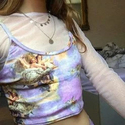 Streetgarm Cherub Cami Strappy Crop Top NEW