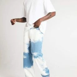Streetgarm Cloud Print Loose Denim Pants