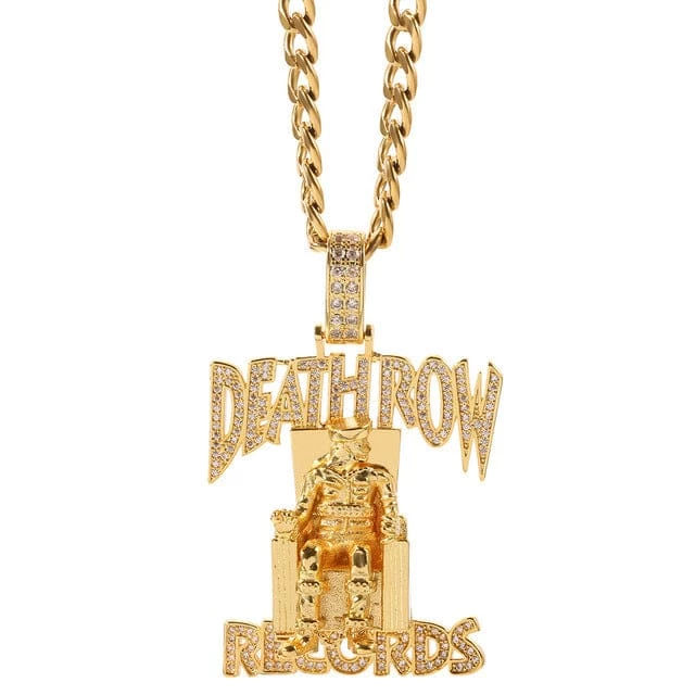 Best Sale ✨ Streetgarm Death Row Records Pendant Necklace NEW 🔥 3 Streetgarm Death Row Records Pendant Necklace NEW
