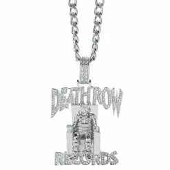 Best Sale ✨ Streetgarm Death Row Records Pendant Necklace NEW 🔥 19 Streetgarm Death Row Records Pendant Necklace NEW