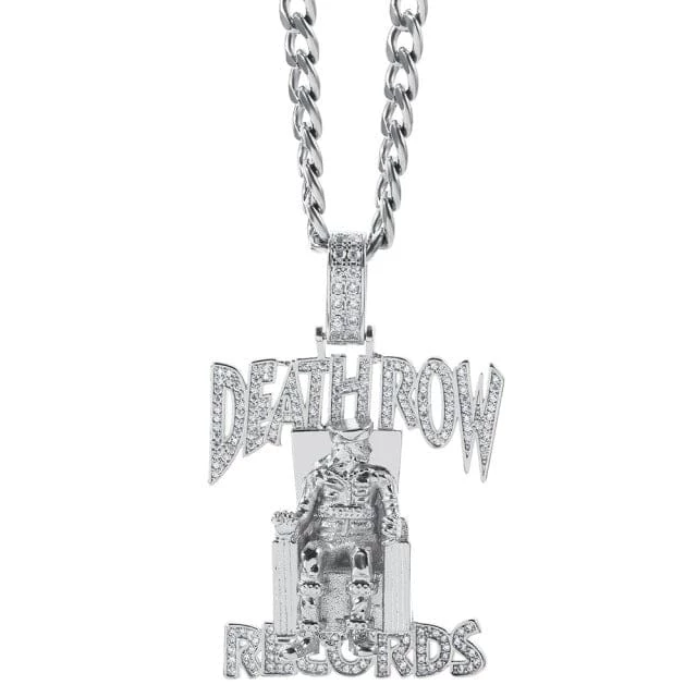 Best Sale ✨ Streetgarm Death Row Records Pendant Necklace NEW 🔥 10 Streetgarm Death Row Records Pendant Necklace NEW