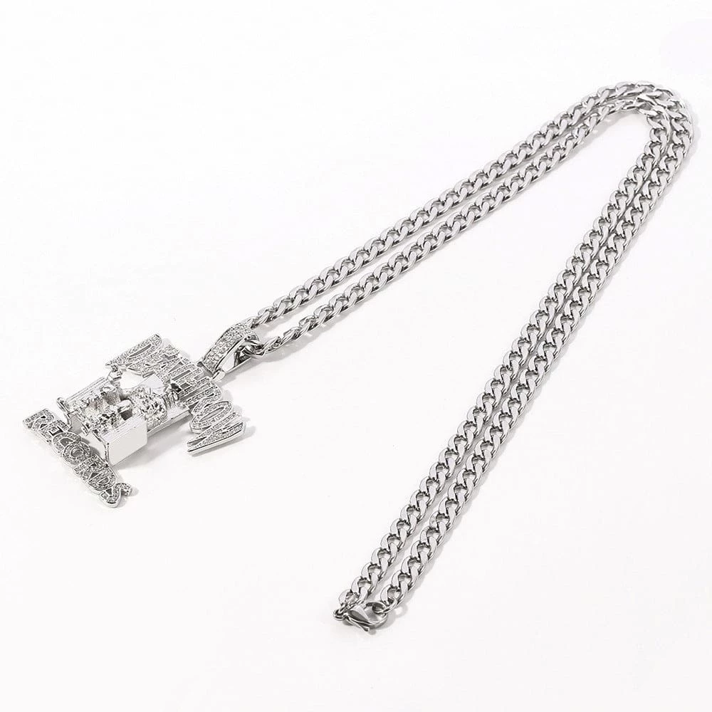 Best Sale ✨ Streetgarm Death Row Records Pendant Necklace NEW 🔥 9 Streetgarm Death Row Records Pendant Necklace NEW
