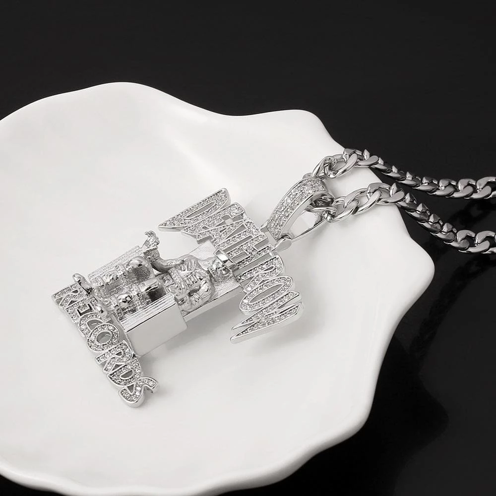 Best Sale ✨ Streetgarm Death Row Records Pendant Necklace NEW 🔥 8 Streetgarm Death Row Records Pendant Necklace NEW