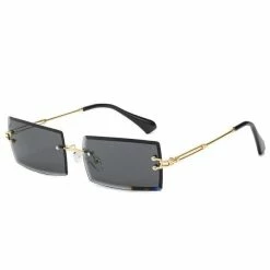 Streetgarm Diamond Cut Rectangle Frame Sunglasses