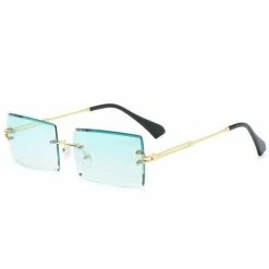 Streetgarm Diamond Cut Rectangle Frame Sunglasses